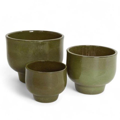 SET VASI TERRACOTTA GREEN H38 D50